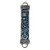Yair Emanuel Aluminum Mezuzah with Embroidered Beads-Turquoise/Purple