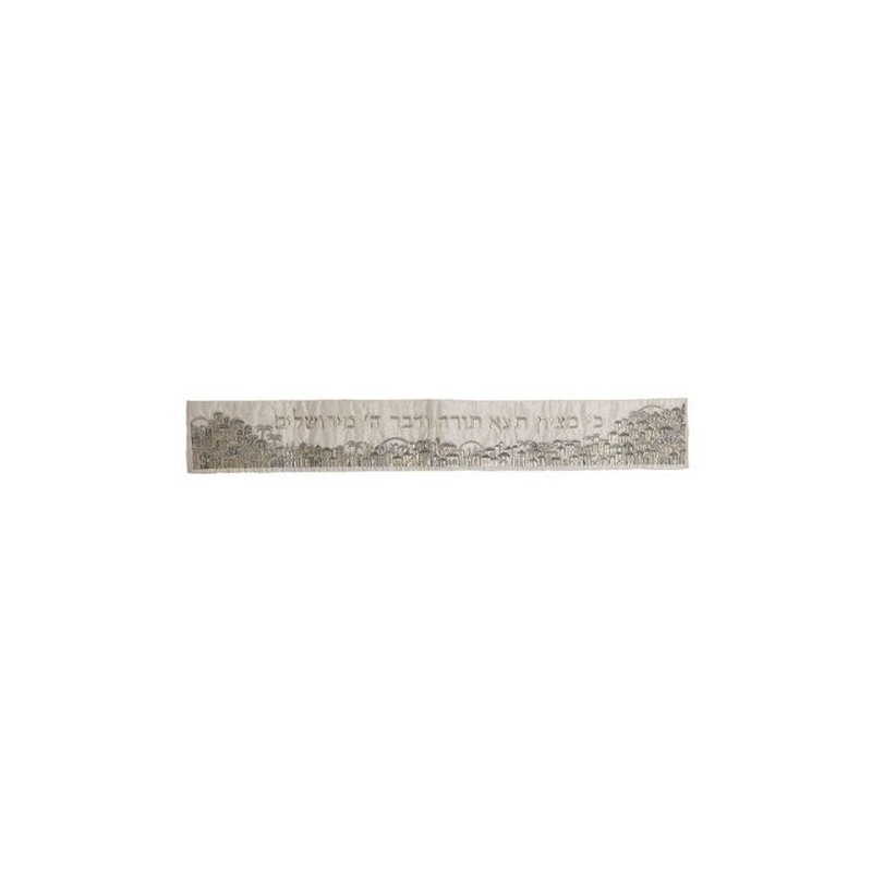 Yair Emanuel Embroidered Silver Jerusalem Tallit (Prayer Shawl) Set