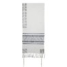 Yair Emanuel Fully Embroidered Cotton Silvery Floral Tallit (Prayer Sh