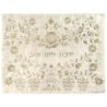 Yair Emanuel Machine Embroidery Challah Cover - Floral Oriental - Gold