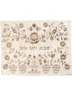 Yair Emanuel Machine Embroidery Challah Cover - Floral Oriental - Gold