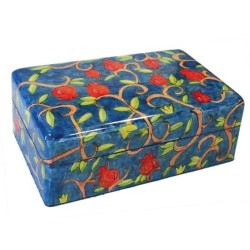 Yair Emanuel Jewelry Box - Pomegranates (Medium)