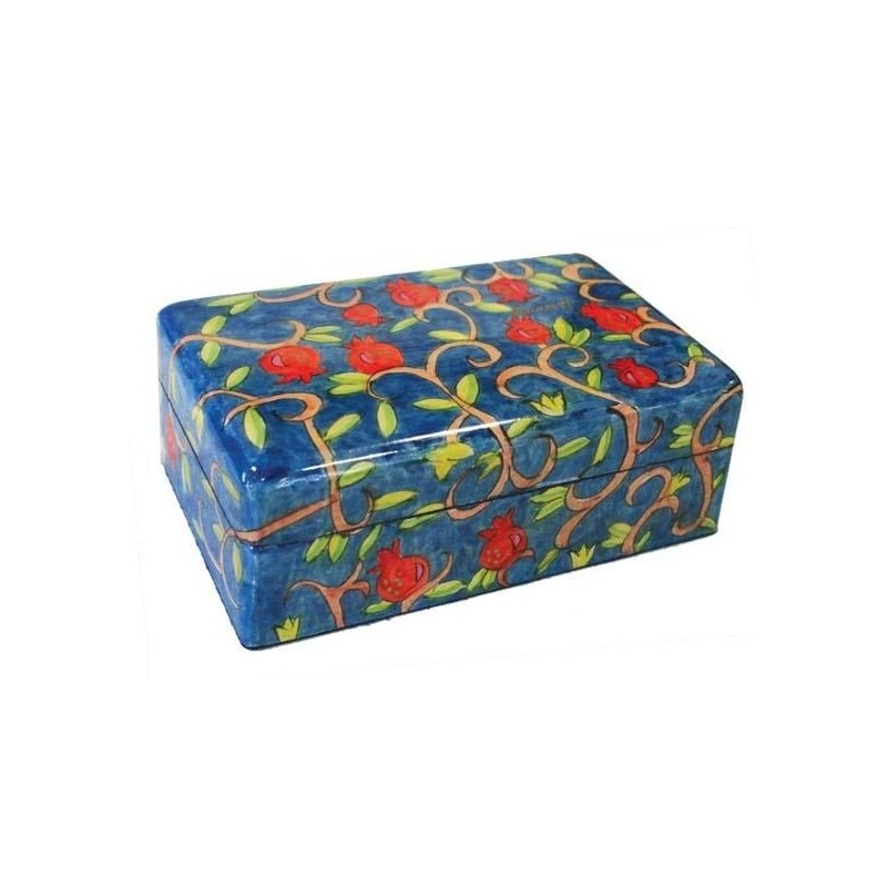 Yair Emanuel Jewelry Box - Pomegranates (Medium)
