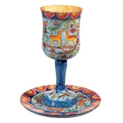 Yair Emanuel Stemmed Cup and Saucer - Oriental