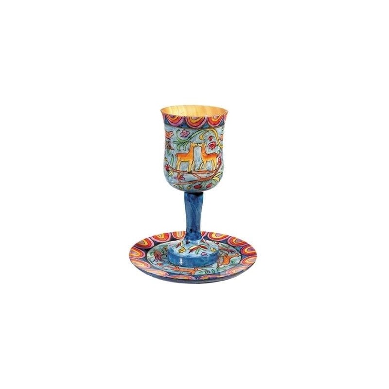 Yair Emanuel Stemmed Cup and Saucer - Oriental