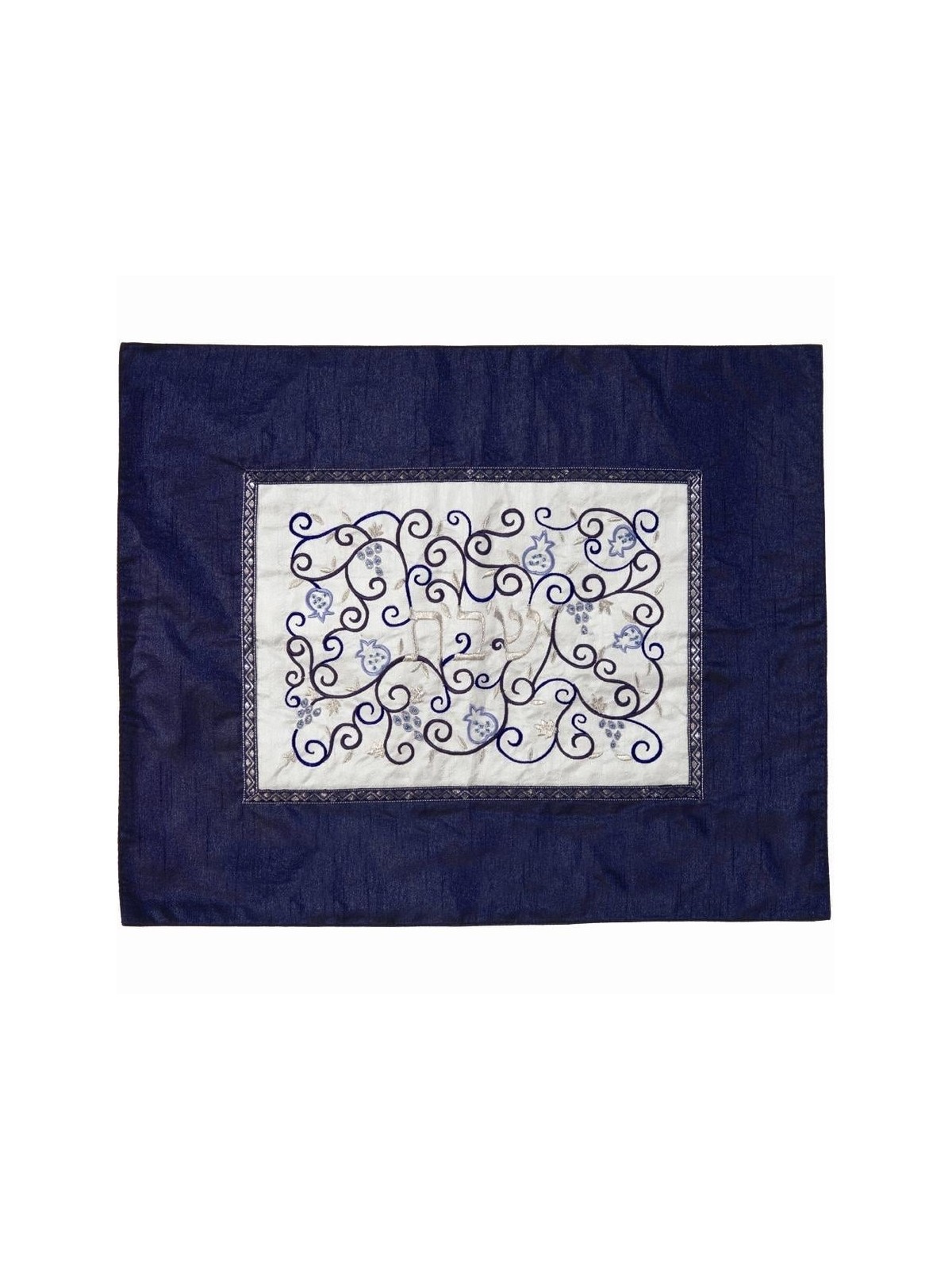 Pomegranates: Yair Emanuel Machine Embroidered Challah Cover - Variety