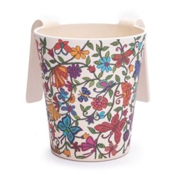Yair Emanuel Bamboo Washing Cup - Butterflies and Flowers