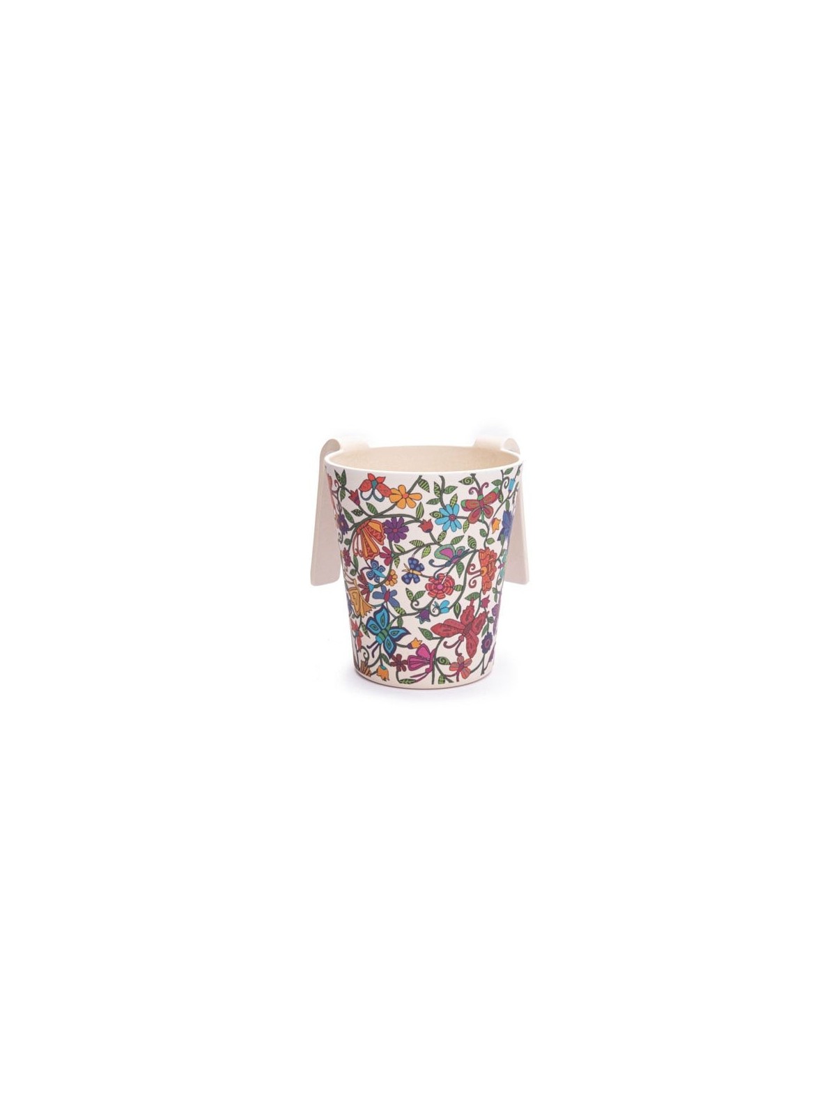 Yair Emanuel Bamboo Washing Cup - Butterflies and Flowers