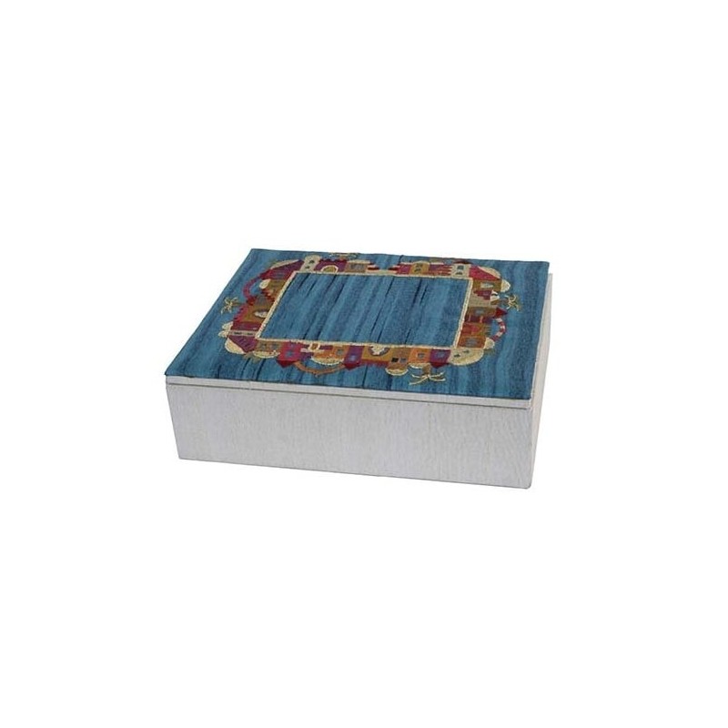 Yair Emanuel Embroidered Jewelry Box - Jerusalem