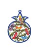 Yair Emanuel Hand Painted Pomegranate - Forest Birds