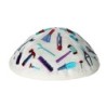 Yair Emanuel Child's Kippah With Tools (White / Blue)