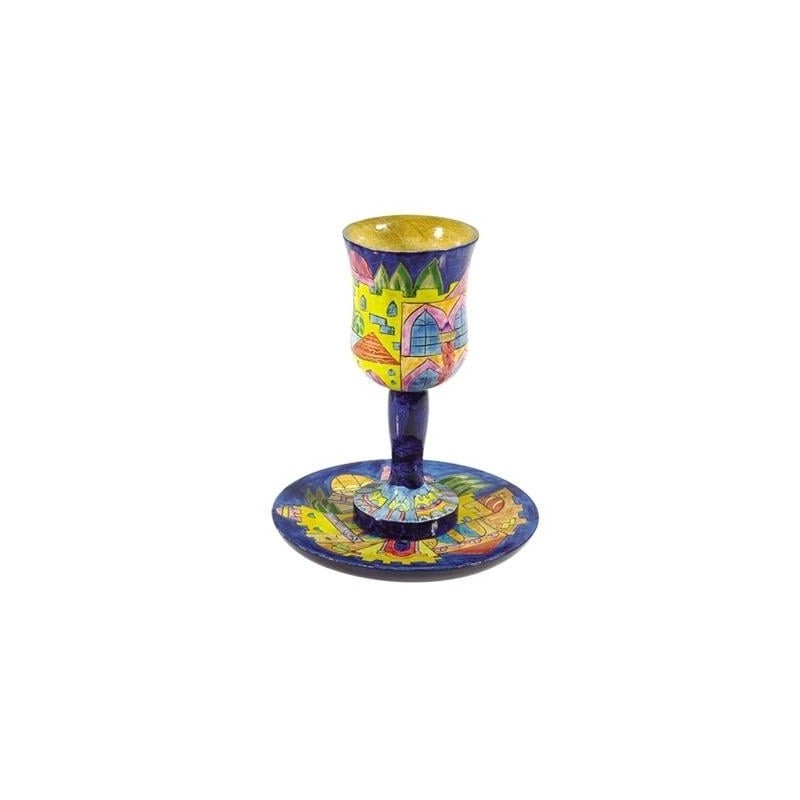 Yair Emanuel Stemmed Cup and Saucer - Arabia