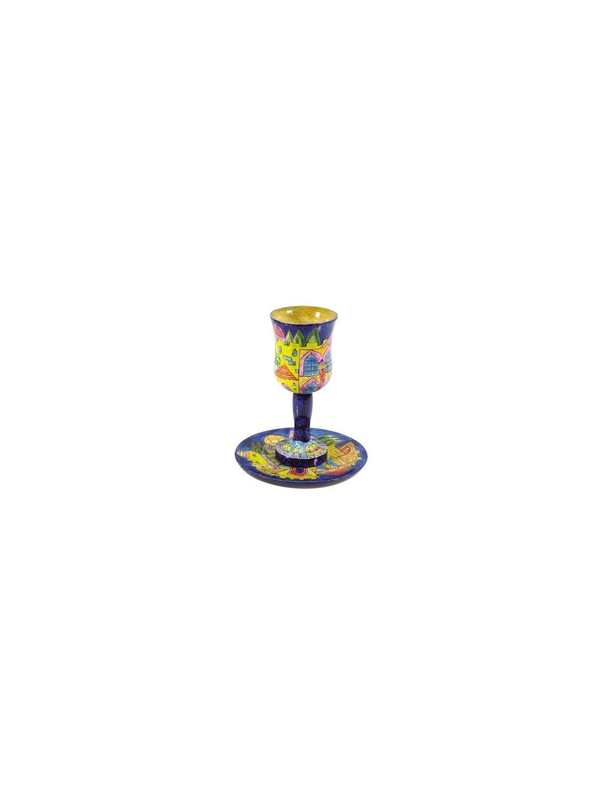 Yair Emanuel Stemmed Cup and Saucer - Arabia