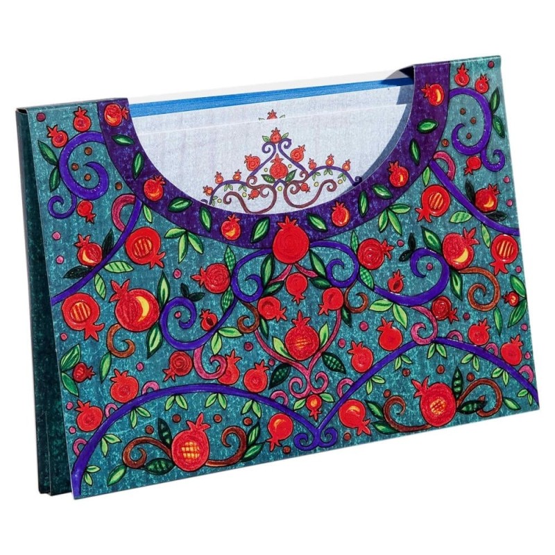 Yair Emanuel 10 Notelets With Envelopes - Pomegranates (Colorful)