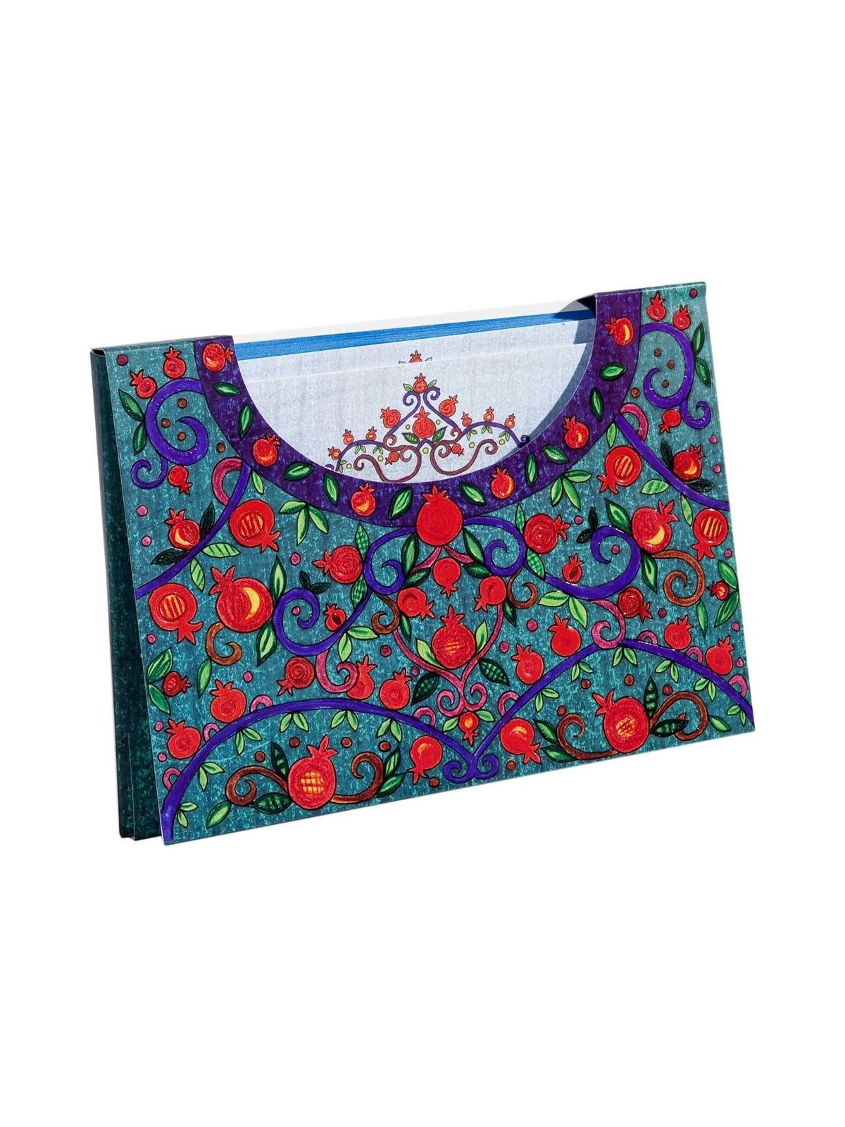 Yair Emanuel 10 Notelets With Envelopes - Pomegranates (Colorful)