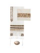 Star of David: Yair Emanuel Embroidered Cotton Tallit (Gold)