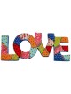Yair Emanuel Hand Painted Metal Wall Hanging - Love (English)