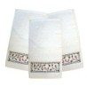 3 Embroidered Hand Towels - Pomegranates