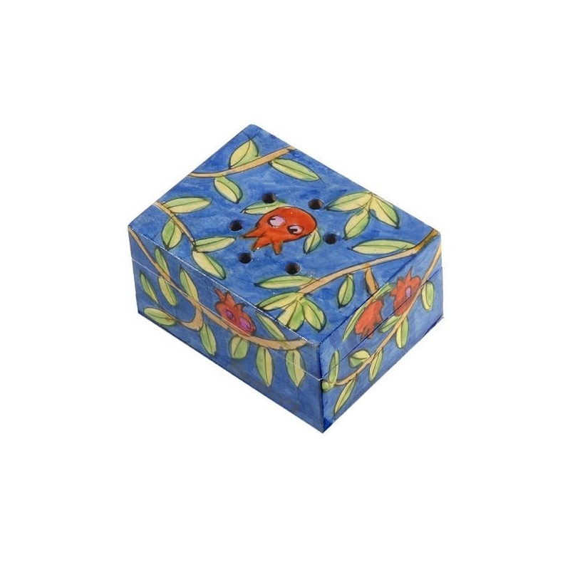 Yair Emanuel Wooden Havdalah Spice Box - Pomegranates