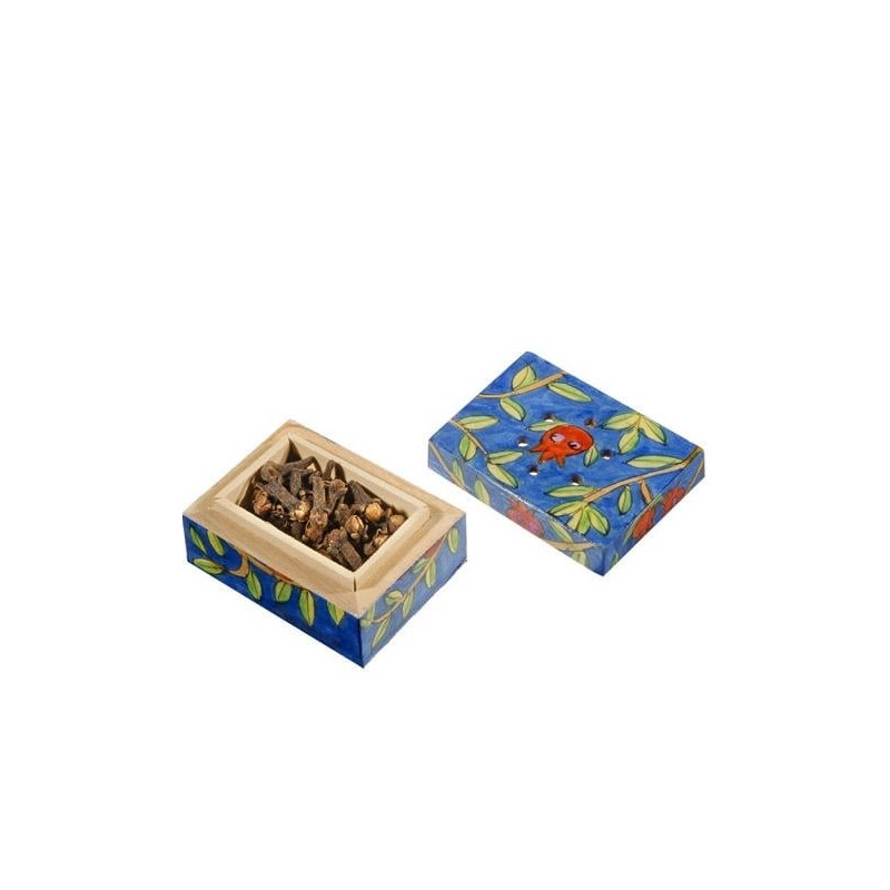 Yair Emanuel Wooden Havdalah Spice Box - Pomegranates