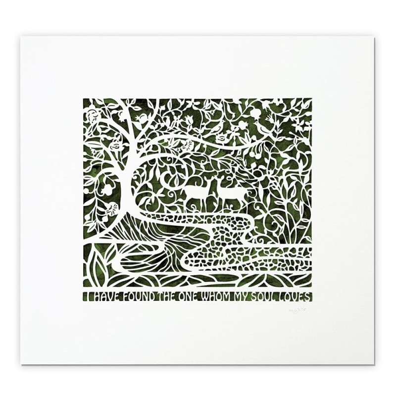 'My Soul Loves' Wall Art - Laser Cut Paper by David Fisher