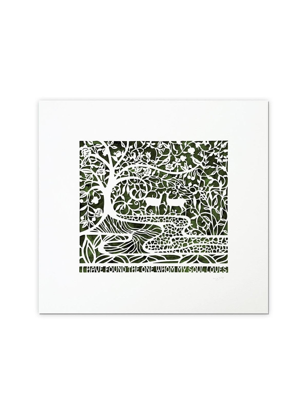 'My Soul Loves' Wall Art - Laser Cut Paper by David Fisher