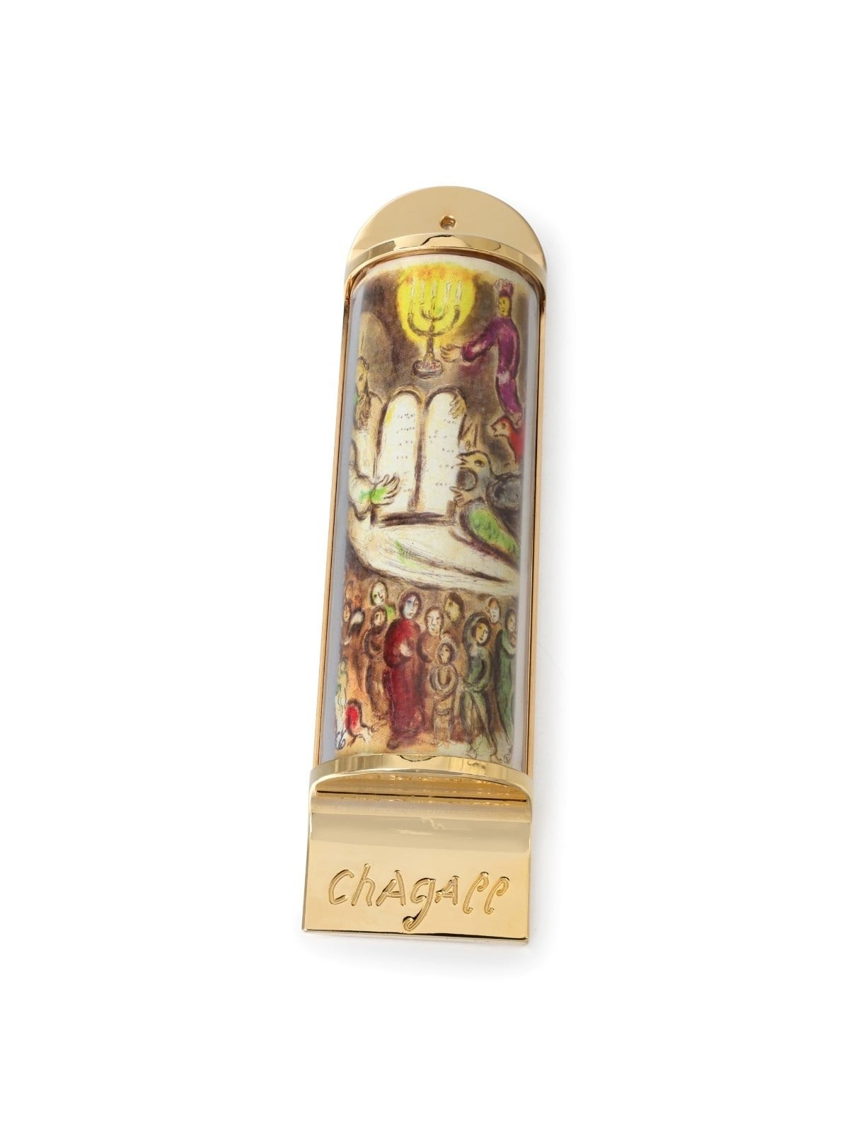 Limited Edition Marc Chagall Mezuzah - Ten Commandments (24K Gold-Plat