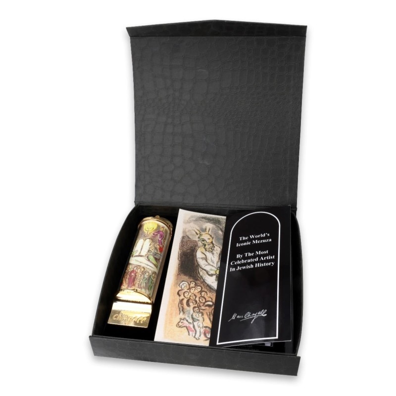 Limited Edition Marc Chagall Mezuzah - Ten Commandments (24K Gold-Plat