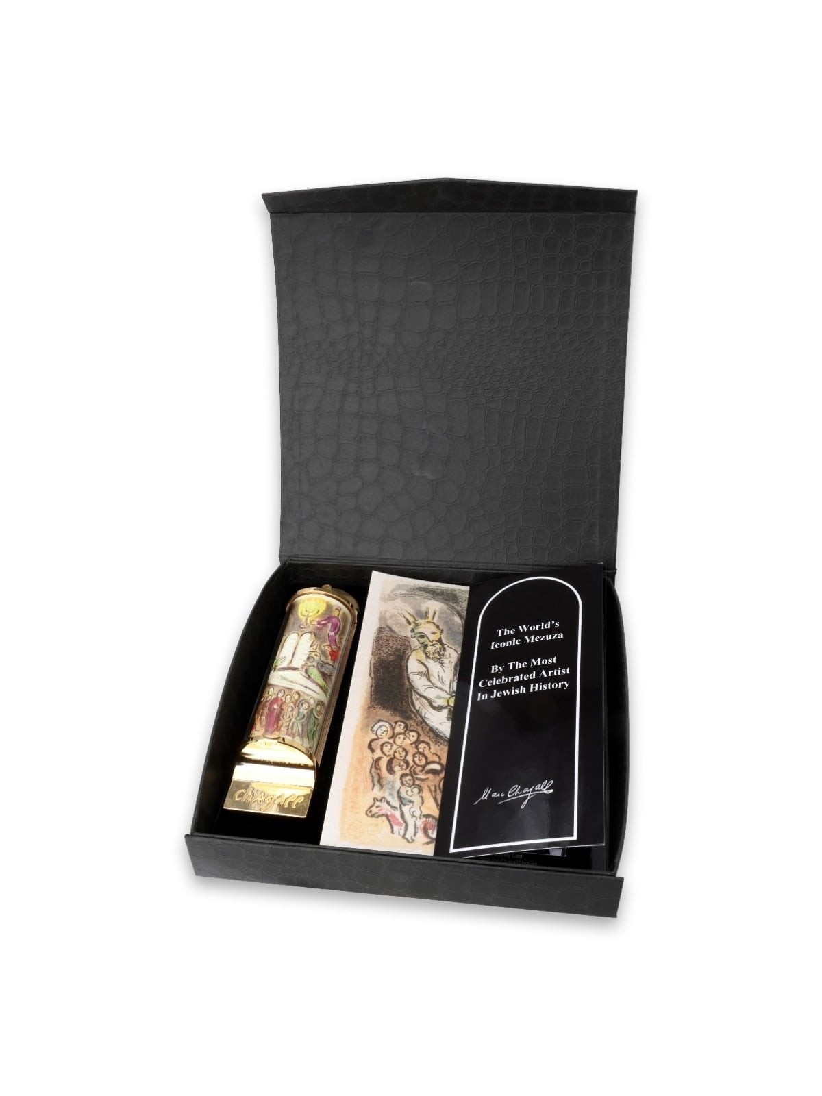 Limited Edition Marc Chagall Mezuzah - Ten Commandments (24K Gold-Plat