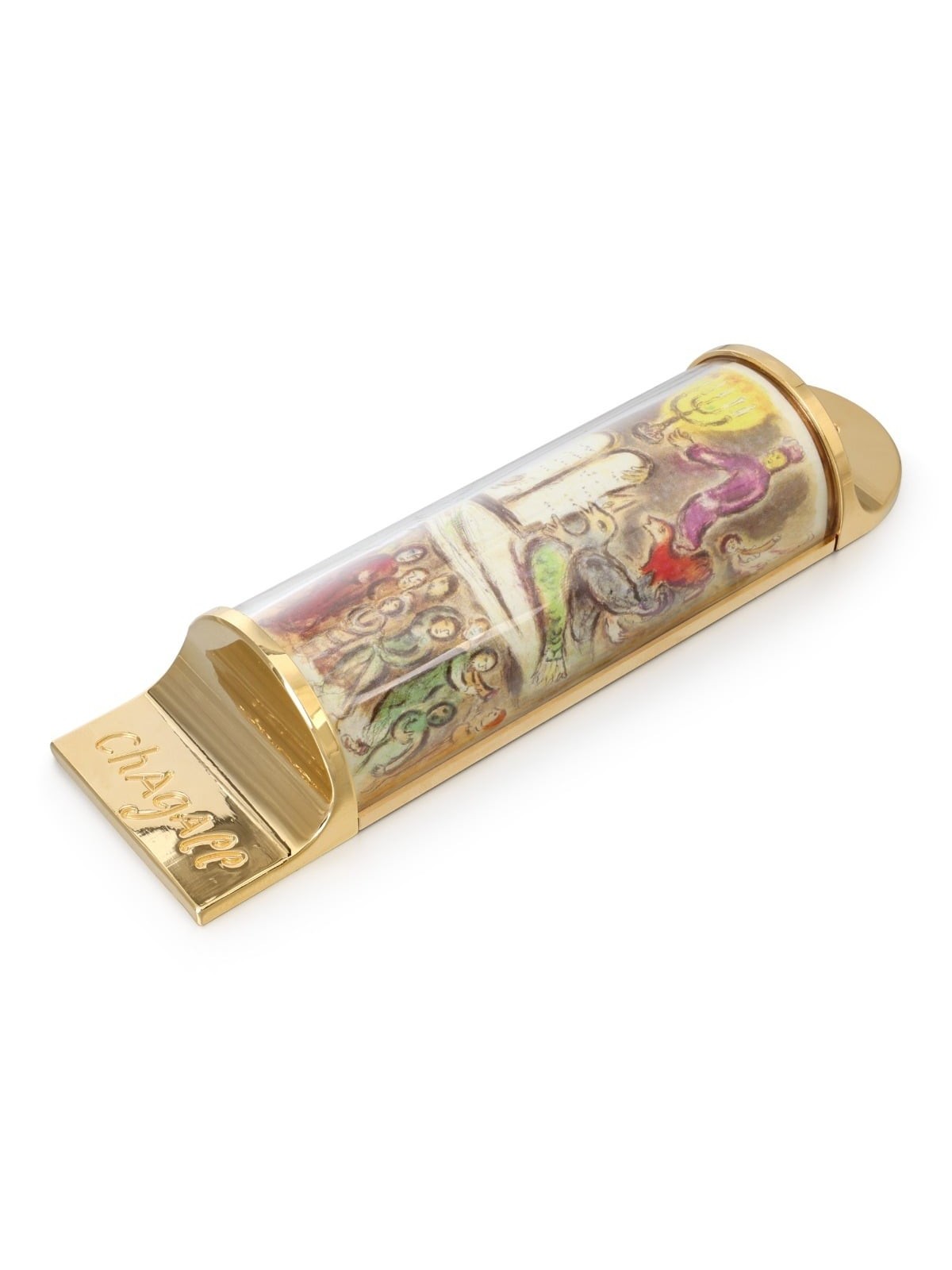 Limited Edition Marc Chagall Mezuzah - Ten Commandments (24K Gold-Plat
