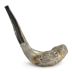 Jerusalem Lions Silver-Plated Ram's Shofar