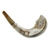 Customizable Silver-Plated Shofar With Hoshen Design - English/Hebrew