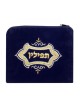 Dark Blue Velvet Tefillin Bag Geometric ... | Tefillin Bags & Carriers