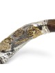 Sterling Silver Plated Yemenite Kudu Shofar - Lion Design (Choice of S