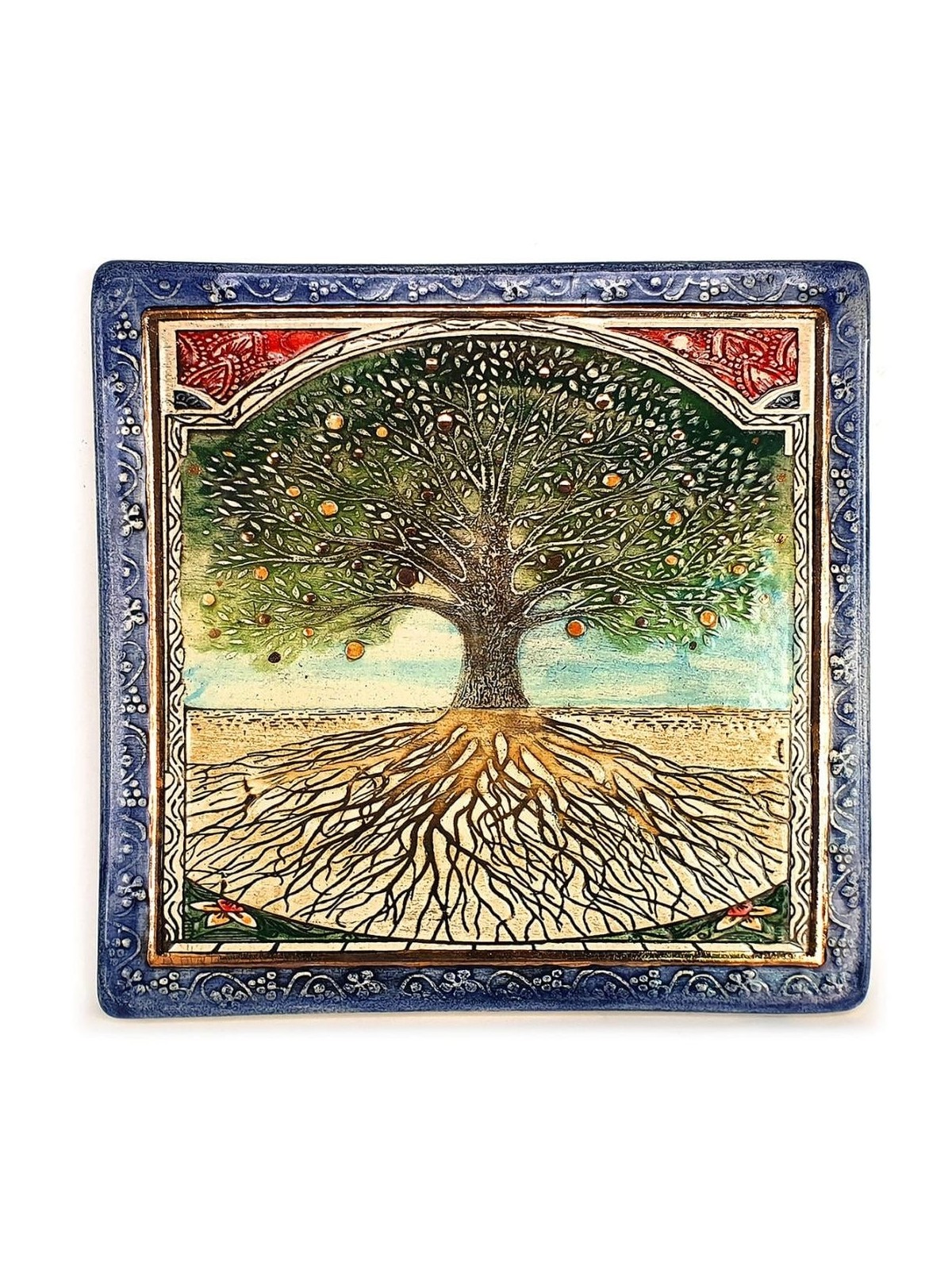 Art in Clay Limited Edition Handmade Tree of Life Ceramic Plaque Wall
