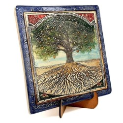 Art in Clay Limited Edition Handmade Tree of Life Ceramic Plaque Wall