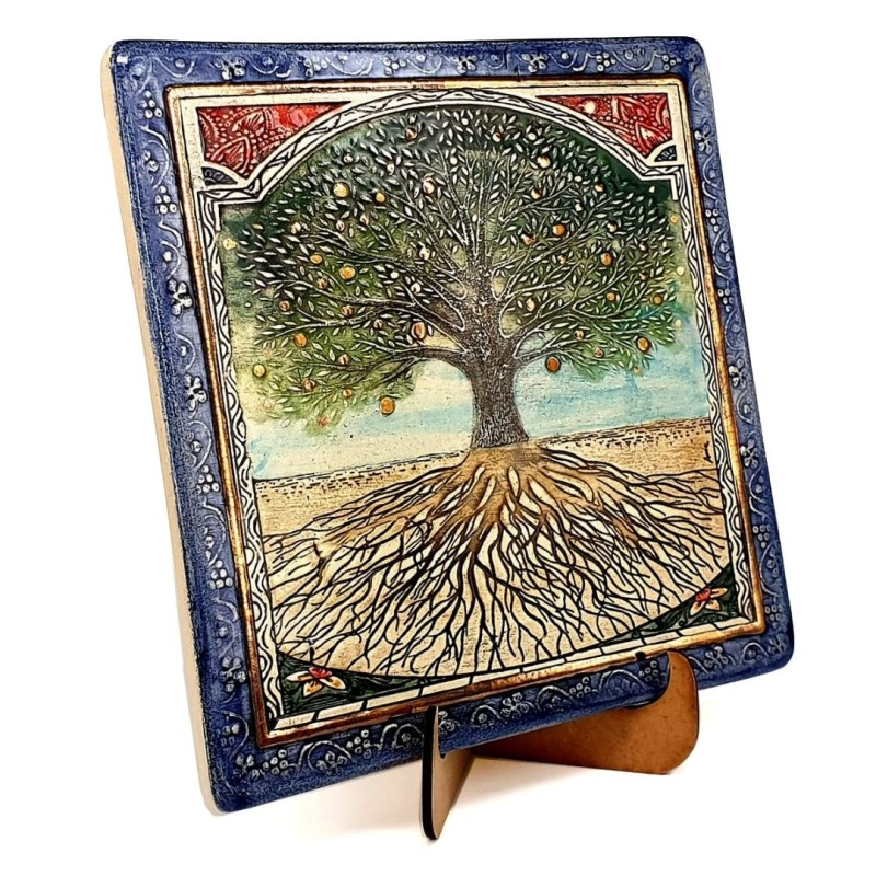 Art in Clay Limited Edition Handmade Tree of Life Ceramic Plaque Wall