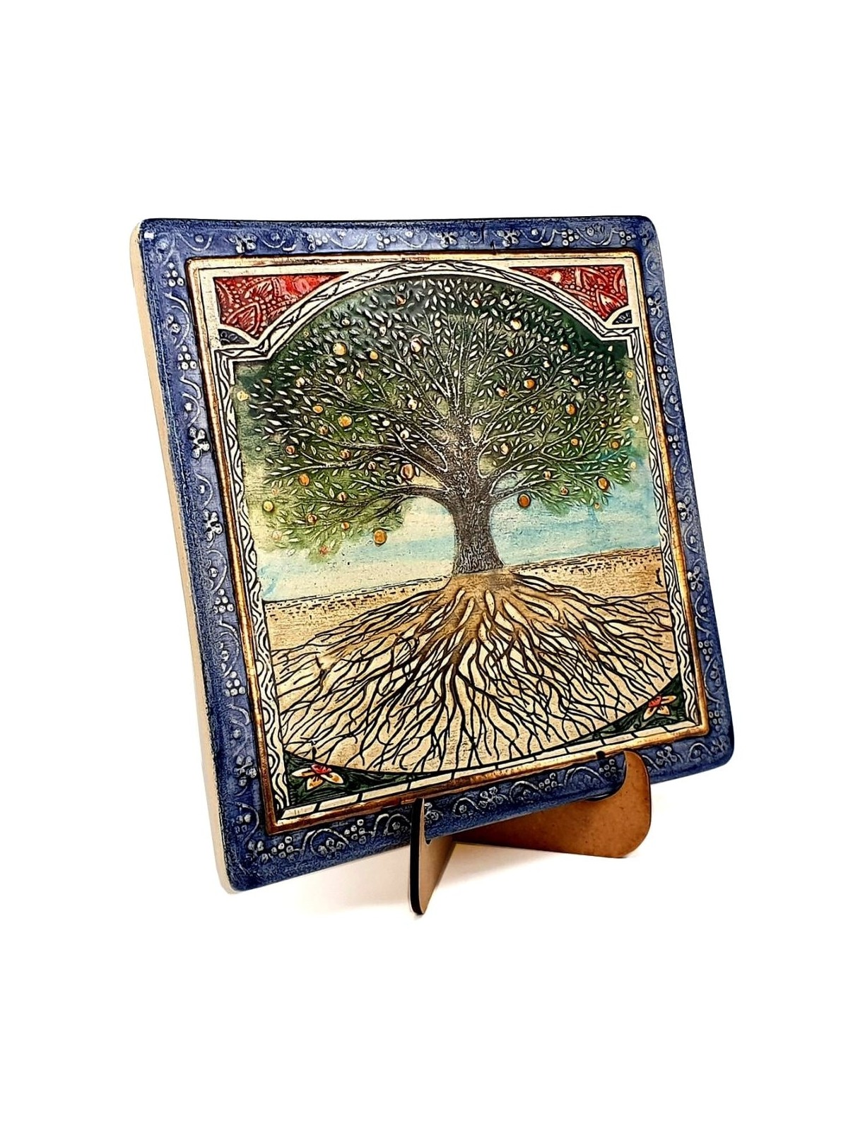 Art in Clay Limited Edition Handmade Tree of Life Ceramic Plaque Wall