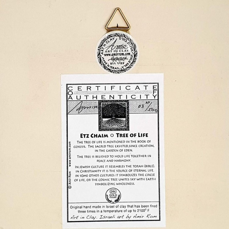 Art in Clay Limited Edition Handmade Tree of Life Ceramic Plaque Wall