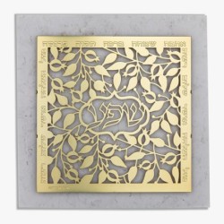 Designer Gold-Plated Abundance and Blessings Wall Hanging with Pomegra
