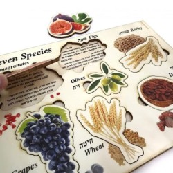 Seven Species: Interactive Educational Puzzle (Hebrew / English)