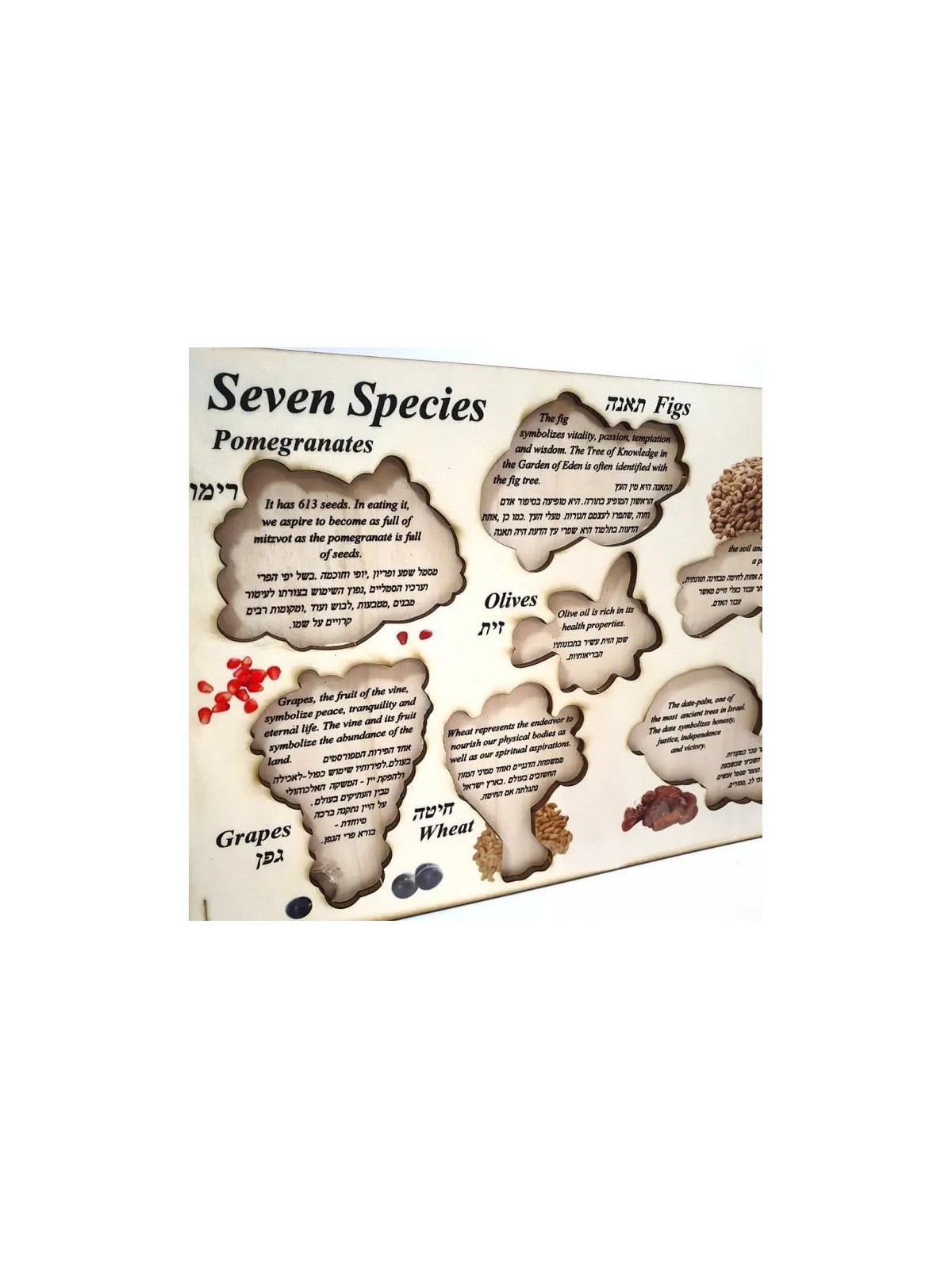Seven Species: Interactive Educational Puzzle (Hebrew / English)