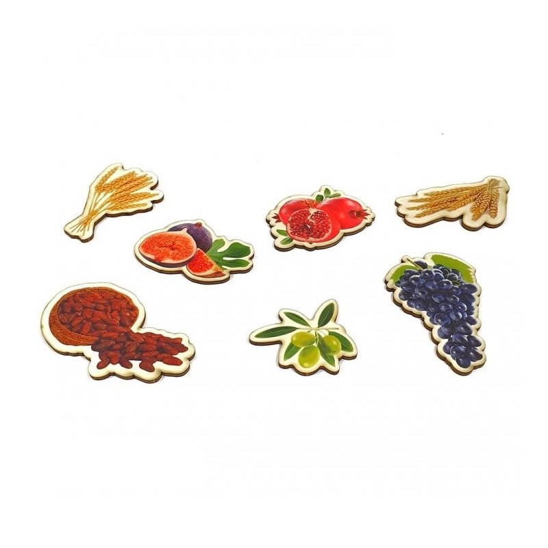 Seven Species: Interactive Educational Puzzle (Hebrew / English)