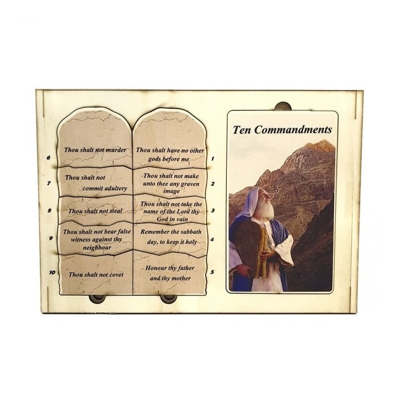 Ten Commandments: Interactive Educational Puzzle (Hebrew / English)