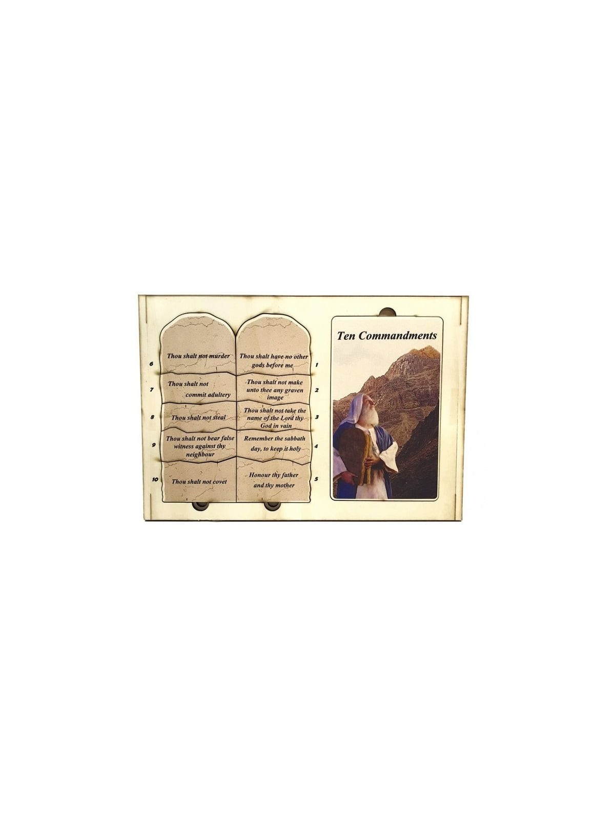 Ten Commandments: Interactive Educational Puzzle (Hebrew / English)