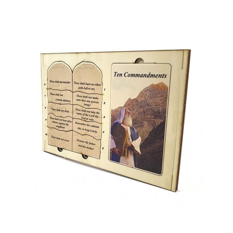 Ten Commandments: Interactive Educational Puzzle (Hebrew / English)