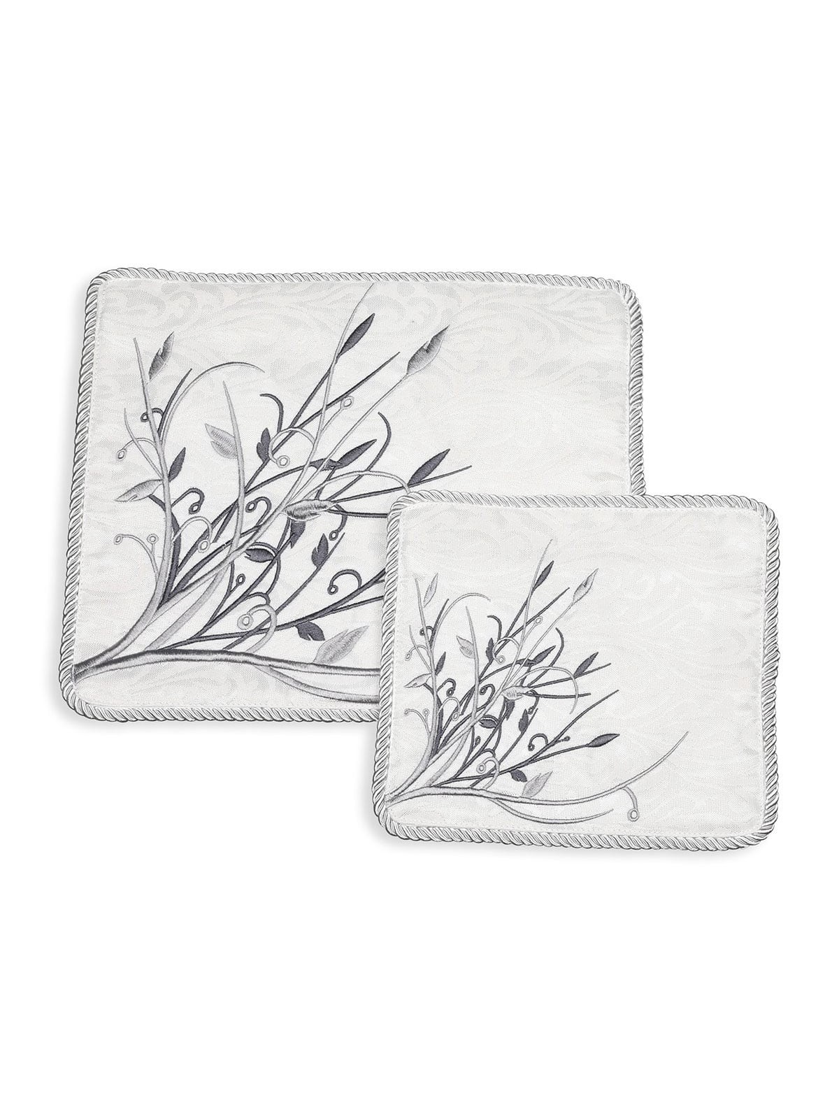 White Tallit and Tefillin Bag Set With Tree of Life Design