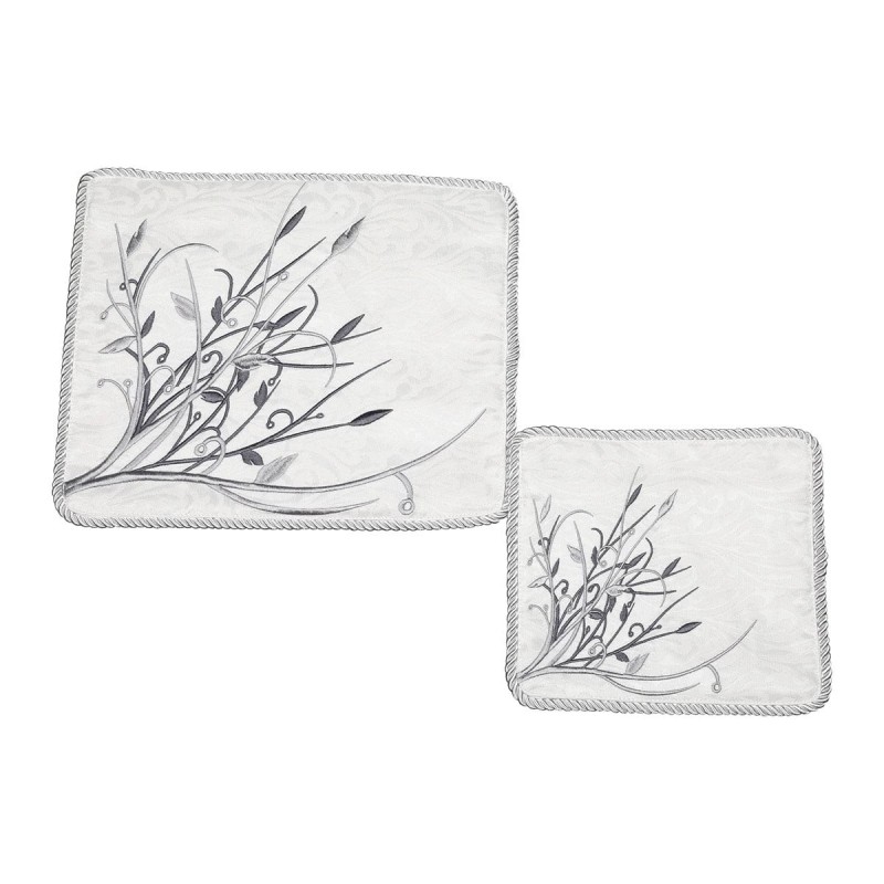 White Tallit and Tefillin Bag Set With Tree of Life Design