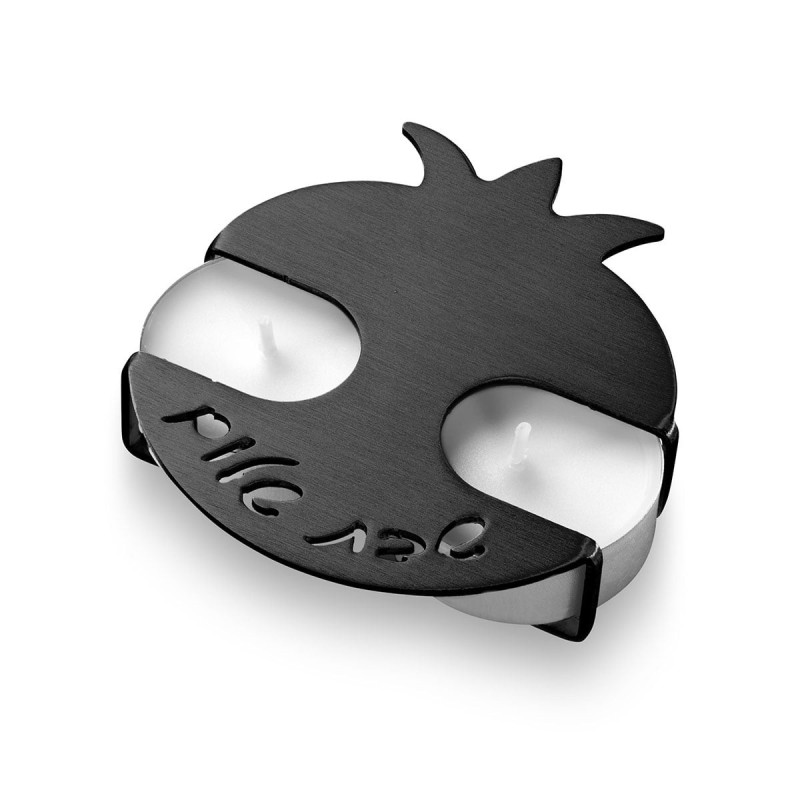 Adi Sidler Anodized Aluminum Pomegranate Travel Shabbat Candlesticks -