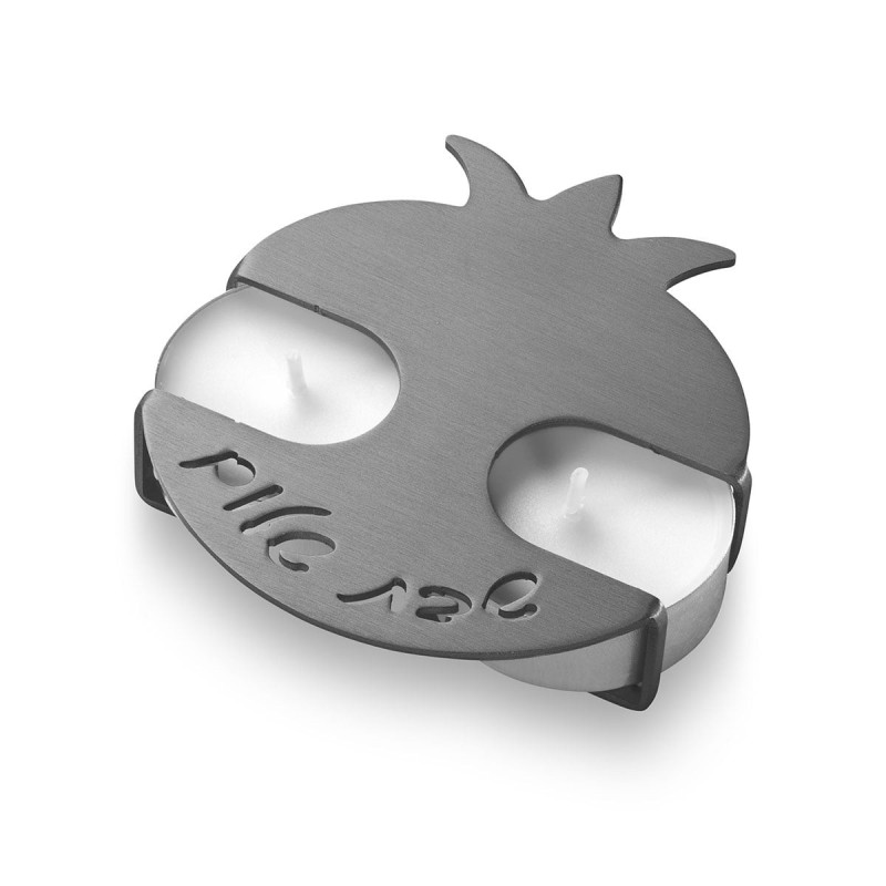 Adi Sidler Anodized Aluminum Pomegranate Travel Shabbat Candlesticks -